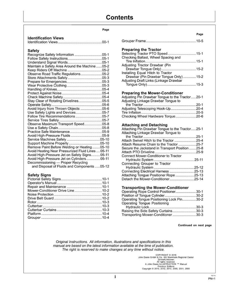 John Deere 1355, 1365, 1465 gräsklippare bruksanvisning PDF | Användarhandbok | Direkt nedladdning bild 4