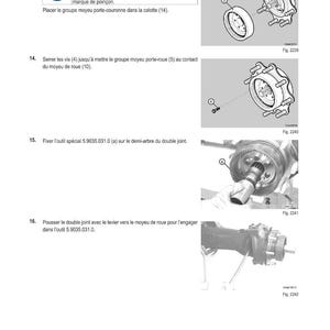 May include: Technical diagram with instructions in French. The image shows detailed illustrations of automotive parts, including a wheel hub, bolts, and a double joint. Text includes "M&Eacute;THODE D'INTERVENTION" and figure numbers.