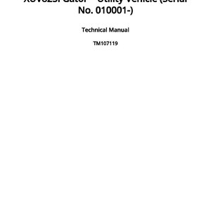 John Deere Xuv 825I Gator (Serien-Nr. 010001-) Hilfsfahrzeug Technisches Handbuch PDF | Sofort Download Bild 2