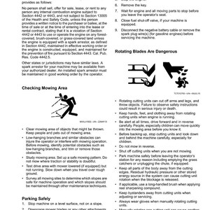 Manual de operación de la segadora John Deere 2500B, 2500E en PDF / Guía del propietario / Descarga instantánea imagen 8