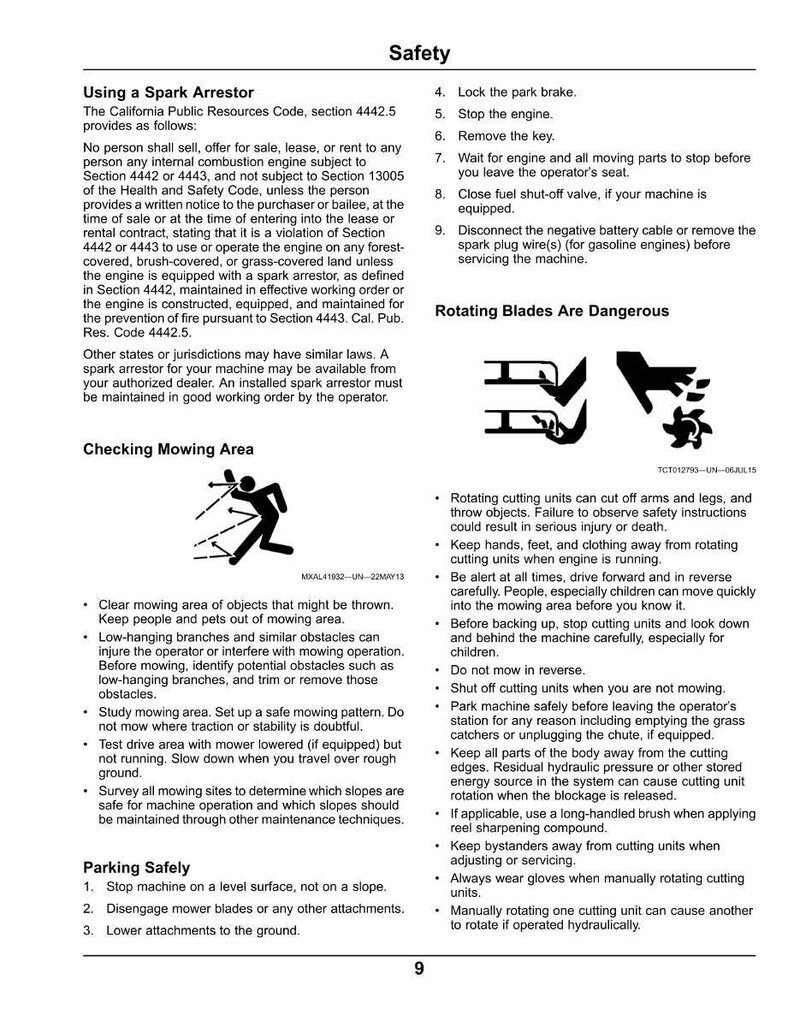 Manual de operación de la segadora John Deere 2500B, 2500E en PDF / Guía del propietario / Descarga instantánea imagen 8
