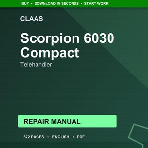Claas Scorpion 6030 compact Telehandler Repair Manual PDF | Service Workshop | Instant Download image 1