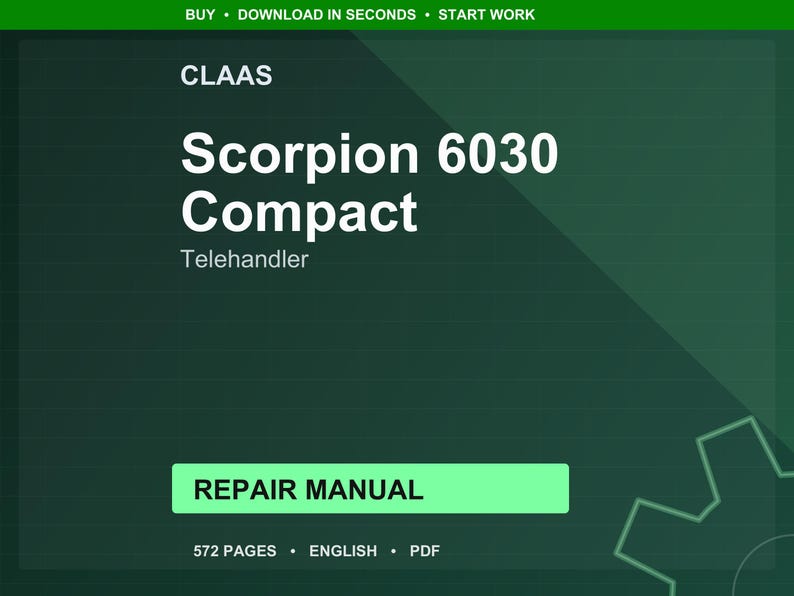 Claas Scorpion 6030 compact Telehandler Repair Manual PDF | Service Workshop | Instant Download image 1