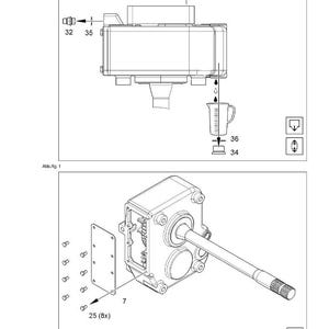 May include: Technical diagram of a GT-SR gearbox assembly, with exploded views and labels. The diagram shows the disassembly process, including parts like bolts, a measuring cup, and the gearbox components. The text "Demontage Baugruppe / Dismantle the gearbox assembly" is visible.