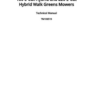John Deere 180 E-Cut Hybrid And 220 E-Cut Hybrid Mower Technical Manual PDF | Instant Download image 2