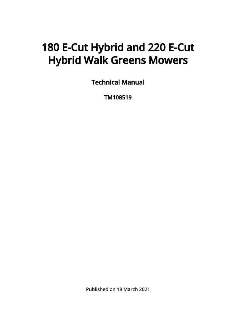John Deere 180 E-Cut Hybrid And 220 E-Cut Hybrid Mower Technical Manual PDF | Instant Download image 2