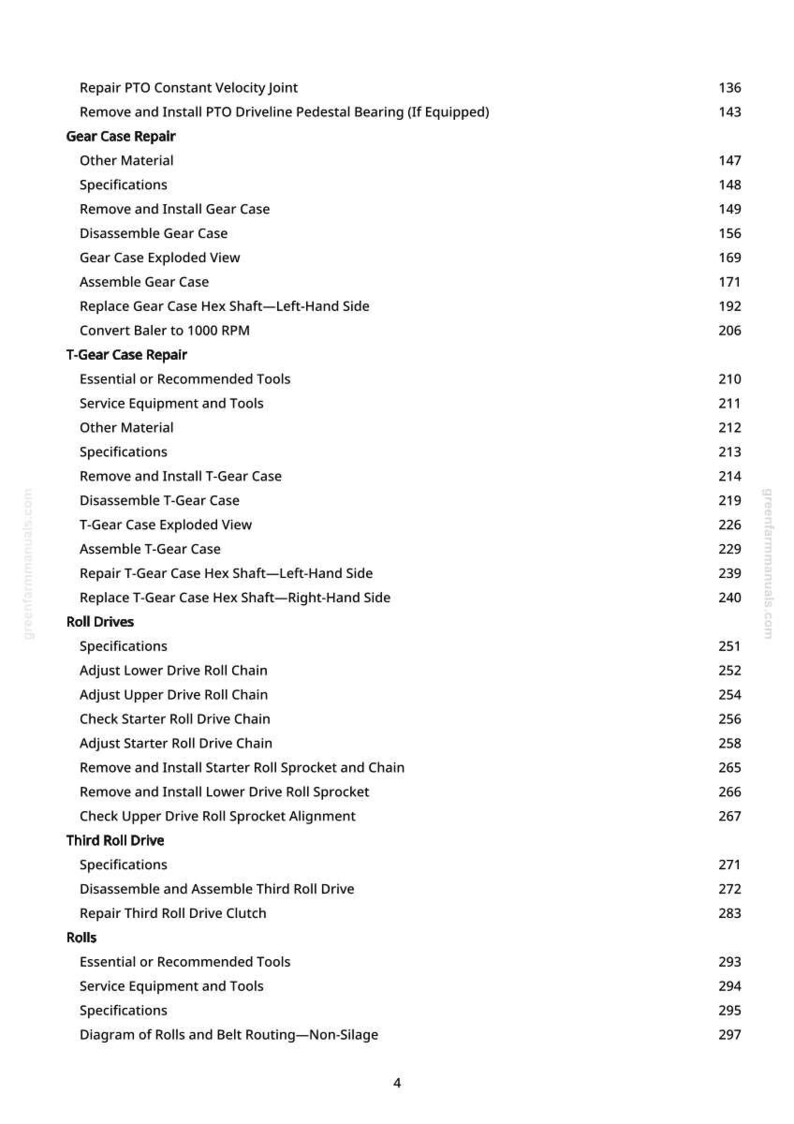 Teknisk manual för John Deere 450 M, 450 M förskärare och 550 M balpress i PDF-format | Direkt nedladdning bild 5
