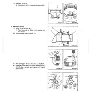 May include: Technical diagram illustrating the disassembly and assembly of axle housings. The image includes detailed drawings of components, numbered for reference, and instructions for each step. The text includes the title "DISASSEMBLY AND ASSEMBLY" and the page number "30-92".