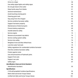 Teknisk manual för John Deere C120-tröska i PDF-format | Nedladdning direkt bild 3