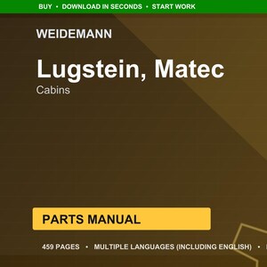 Weidemann Lugstein matec Cabins Parts Manual PDF | Illustrated Catalog | Instant Download image 1