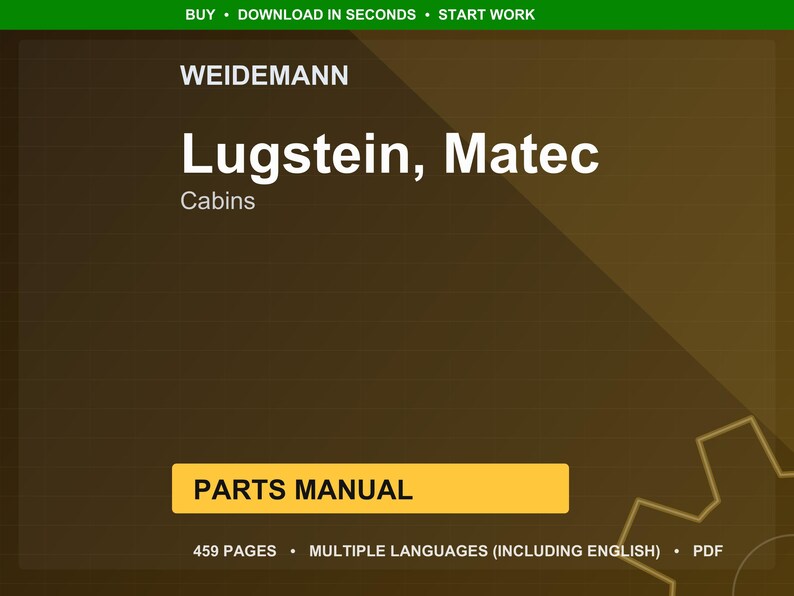 Weidemann Lugstein matec Cabins Parts Manual PDF | Illustrated Catalog | Instant Download image 1
