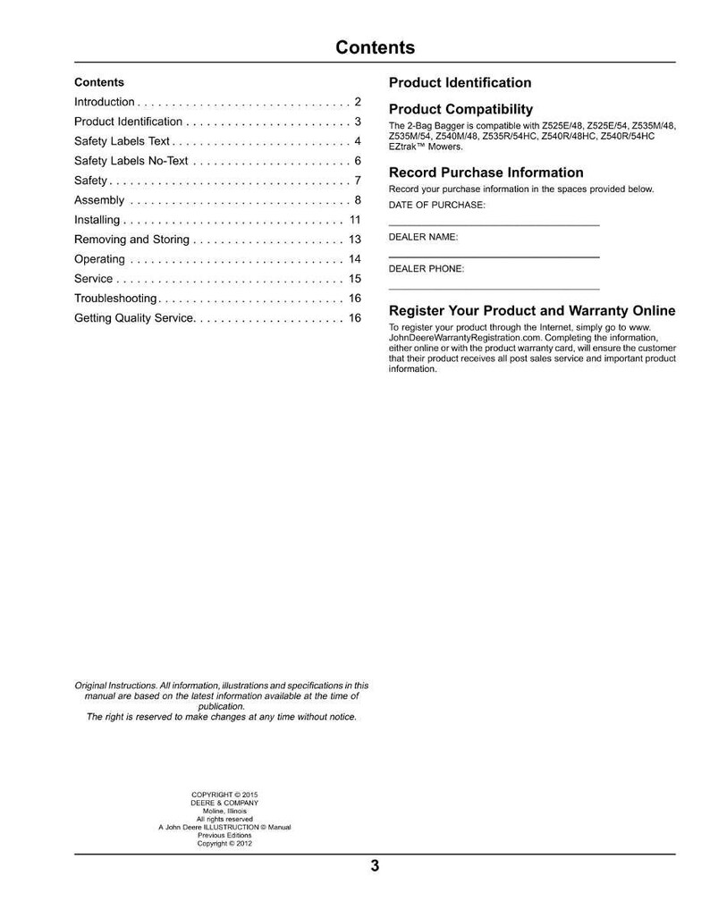 John Deere Z525e, Z535m, Z535r, Z540m, Z540r, 48 & 54 Inch Ztrak Mower Operator Manual PDF | Owners Guide | Instant Download image 5