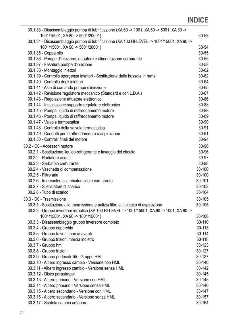 May include: A detailed index page from a manual, listing various automotive components and procedures. The text includes terms like "lubrication," "cooling," and "transmission," with corresponding page numbers.