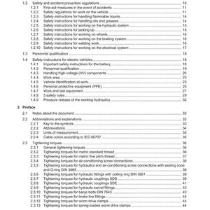 May include: A detailed contents page from a manual, covering safety, preface, and cooling. The document includes safety instructions, tightening torques, and technical information. The Weidemann logo is at the top. Measurements are in metric.