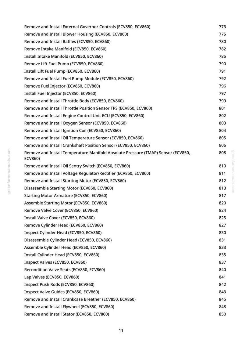 May include: A page from a manual with a list of automotive repair procedures, including removing and installing various engine components. The text is in black font on a white background, with a website address at the bottom.