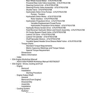 Manual de servicio en PDF para la cosechadora rotativa Massey Ferguson 9695 9795 / Reparación de taller / Descarga instantánea imagen 11