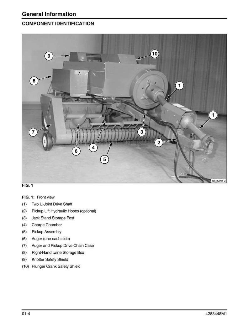 Massey ferguson 1841 Small square baler Service Manual PDF | Workshop Repair | Instant Download image 8