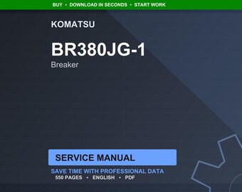 Manual de serviço e reparo do disjuntor Komatsu BR380JG-1 (PDF)