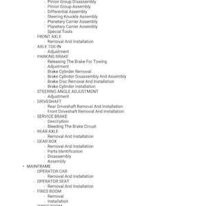 K&ouml;nnte beinhalten: Eine Liste von Autoteilen und -verfahren, einschlie&szlig;lich Lenkung, Bremsen und Achsen. Der Text ist in einer klaren, gut lesbaren Schriftart dargestellt, mit Aufz&auml;hlungszeichen f&uuml;r jeden Artikel. Hilfreich f&uuml;r die Autoreparatur.