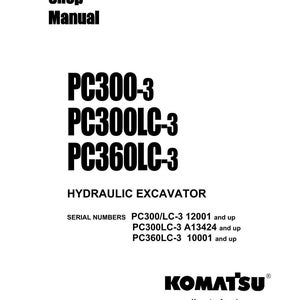 Komatsu PC300-3, PC300LC-3, PC360LC-3 Bagger Serviceanleitung Pdf Bild 3