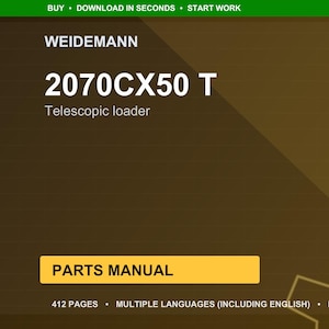 Weidemann 2070Cx50 t Teleskoplastare Reservdelsmanual PDF | Illustrerad katalog | Direktnedladdning bild 1
