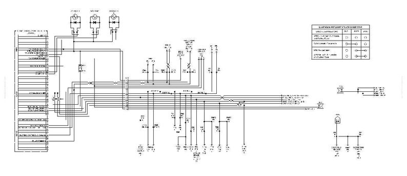 K&ouml;nnte beinhalten: Ein detailliertes Schwarz-Wei&szlig;-Schaltbild eines elektronischen Schaltkreises. Das Diagramm enth&auml;lt verschiedene Komponenten, Linien und Textbeschriftungen mit einer Informationstabelle in der oberen rechten Ecke. Das Layout ist komplex und zeigt die Verbindungen und Funktionen des Schaltkreises.