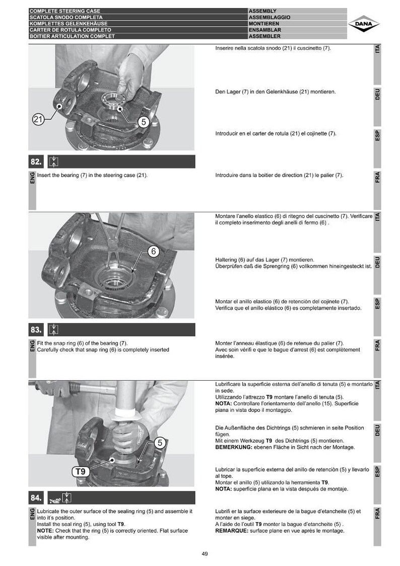 Dana 725 147 725 148 Steering axle Workshop Manual PDF | Service Repair | Instant Download image 6