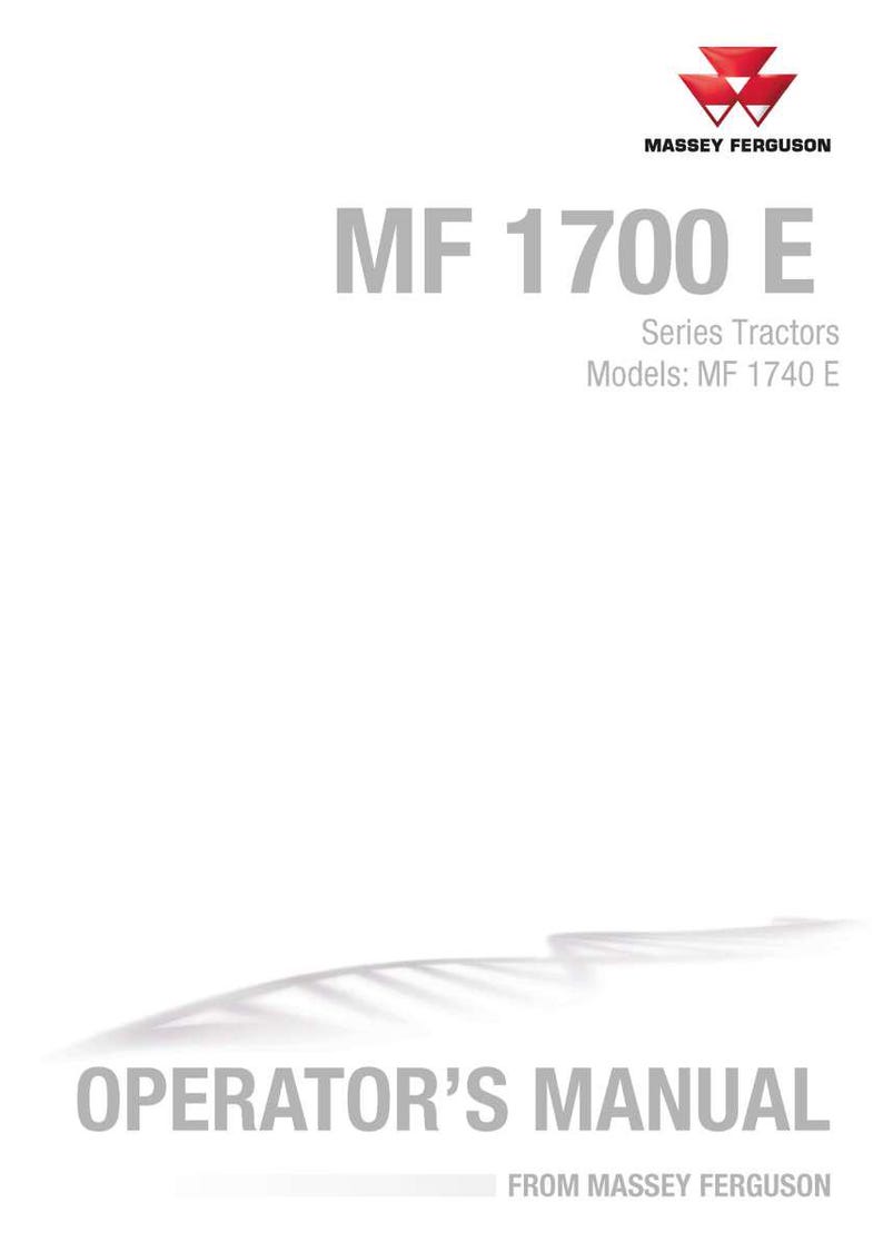 May include: White cover of an operator's manual for MF 1700 E Series Tractors, including model MF 1740 E. The Massey Ferguson logo is at the top right. The title "OPERATOR'S MANUAL" is at the bottom.