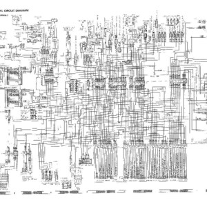 May include: A black and white electrical circuit diagram, featuring a dense network of lines, symbols, and text annotations. The diagram illustrates the complex interconnections within an electrical system. The title "ELECTRICAL CIRCUIT DIAGRAM" is displayed at the top.