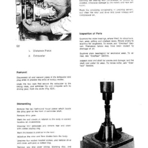 May include: Technical diagram of an exhaust system component. The image shows a detailed view of the exhaust system, including a distance piece and the exhaust itself, with accompanying text.
