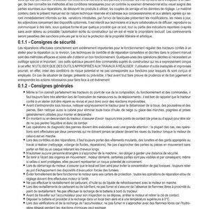 Pode incluir: Uma p&aacute;gina de um manual t&eacute;cnico, intitulada "INTRODU&Ccedil;&Atilde;O", detalhando as diretrizes de seguran&ccedil;a e gerais para reparo e manuten&ccedil;&atilde;o de tratores. O texto est&aacute; em franc&ecirc;s, com se&ccedil;&otilde;es sobre seguran&ccedil;a, conselhos gerais e avisos.