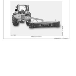 May include: A grayscale image of a 331 Mower-Conditioner, a piece of agricultural machinery. The machine is a tractor with a mower attachment. The image is a technical illustration, likely from a manual.