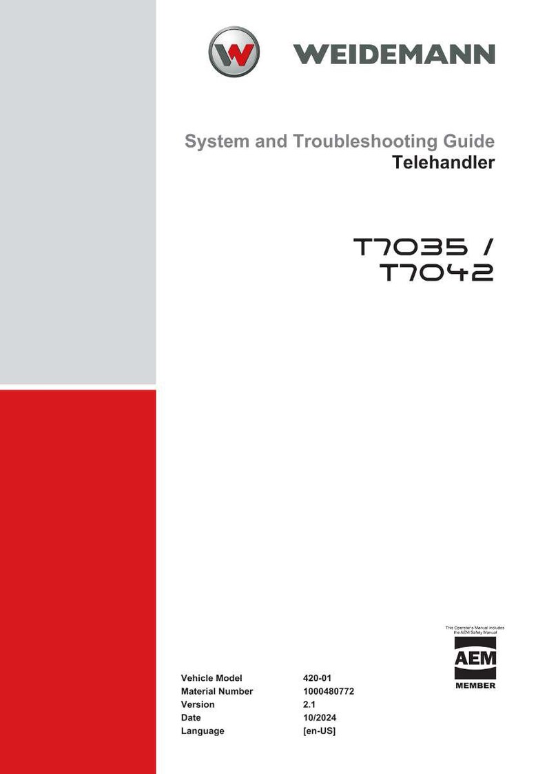 Servicehandleiding Weidemann T7035 t7042 verreiker, pdf | Werkplaatsreparatie | Direct downloaden afbeelding 2
