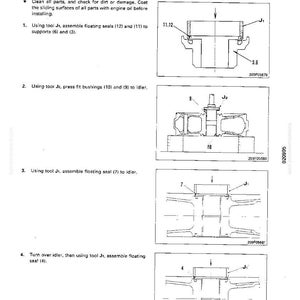 May include: Diagram of an idler assembly with step-by-step instructions. The text reads "ASSEMBLY OF IDLER ASSEMBLY" and includes illustrations of the assembly process with labels and tool references.