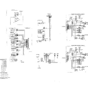 May include: A detailed black and white schematic diagram with multiple sections. The diagram includes lines, symbols, and text labels, likely representing electrical circuits or technical systems. The image is on a white background.