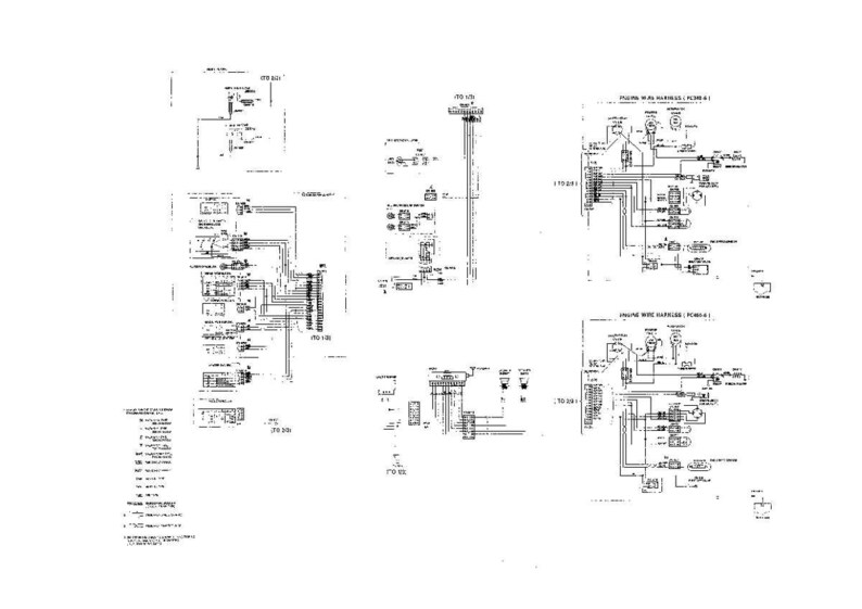 May include: A detailed black and white schematic diagram with multiple sections. The diagram includes lines, symbols, and text labels, likely representing electrical circuits or technical systems. The image is on a white background.