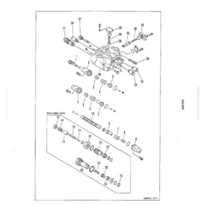 May include: An exploded diagram of a main control valve assembly, with various components labeled. The diagram includes parts like valves, springs, and connectors, all in a technical illustration style. The text "ASSEMBLY OF MAIN CONTROL VALVE ASSEMBLY" is at the top.