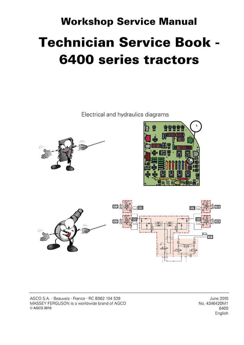 Massey ferguson 6400 Series Tractor Service Manual PDF | Workshop Repair | Instant Download image 2