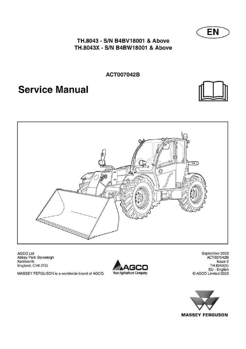Manual de servicio en PDF / Reparación en taller / Descarga instantánea para la nueva cabina Massey Ferguson TH 8043 8043X, nivel 3A, manipulador telescópico. imagen 2