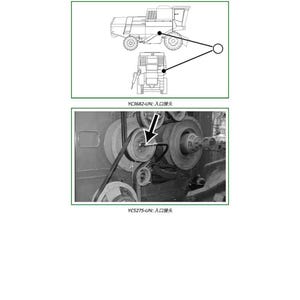 May include: Diagram of a combine harvester with labeled components and a close-up of the threshing auger speed adjust cylinder. The image includes the text "X3-Hydraulic connection-Threshing auger speed adjust cylinder" and other technical labels.