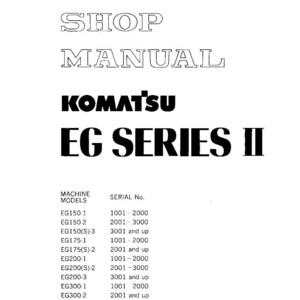 Komatsu EG-serie II motor servicehandbok reparation verkstad PDF bild 3