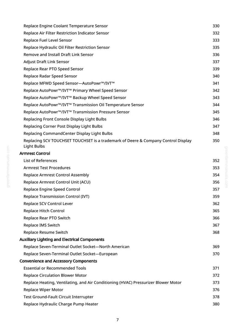 John Deere 7720, 7820, 7920 traktordiagnosmanual PDF | Direktnedladdning bild 7