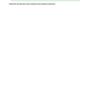 May include: A white page with text instructions for installing an oil seal. The text is in black and includes a note about grooved crankshafts and measurements in inches. The page also includes the number 300 at the bottom.