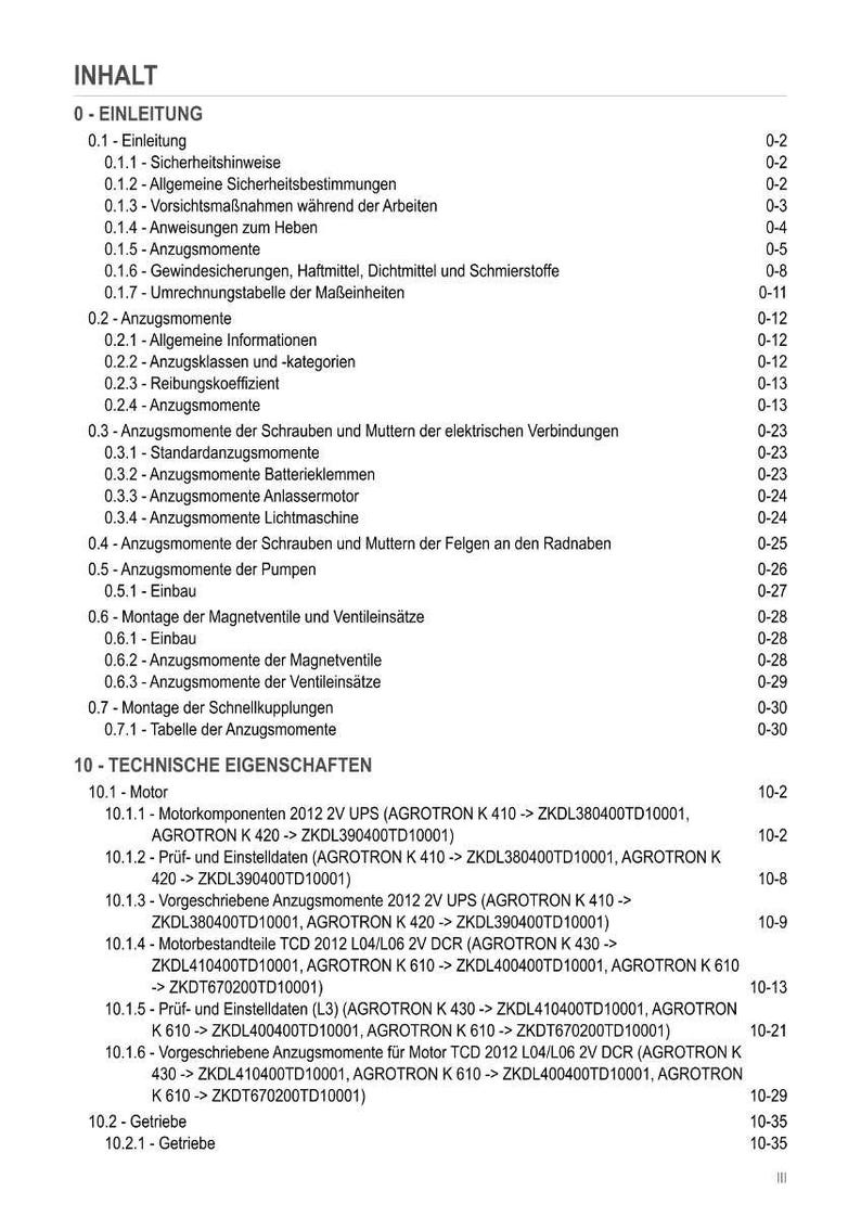 Manual de taller en PDF para tractores Deutz-Fahr Agrotron k410 k420 k430 k610 / Servicio y reparación / Descarga instantánea imagen 3