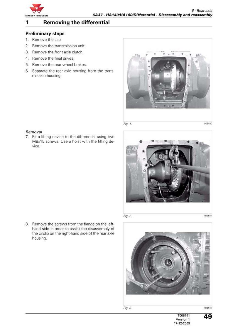 Massey Ferguson 7700 Serie 7714 7726 Traktor Service Handbuch PDF | Werkstattreparatur | Sofort Download Bild 5
