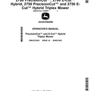 John Deere 2700/2750 Mower Operator Manual (PDF Download) image 2