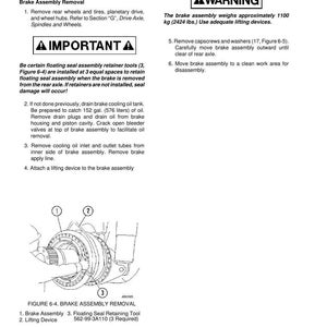May include: A technical diagram detailing disc brake rebuild procedures. The image includes text instructions, diagrams, and warnings about the process. It also shows a brake assembly and related components, with measurements in pounds and gallons.