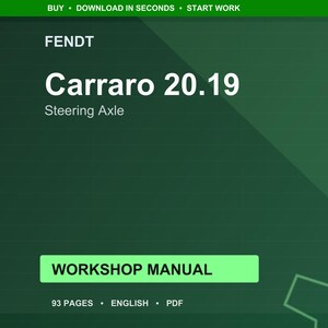 Fendt Carraro 20.19 Lenkachse Werkstatt-Handbuch PDF | Service Reparatur | Sofort Download Bild 1
