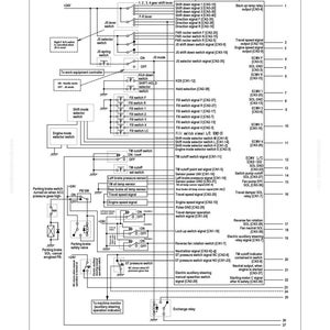 May include: An electrical circuit diagram for a transmission control system, labeled "Structure and Function." It includes various switches, relays, and sensors, with text labels and connection lines. The diagram is labeled WA450-5L WA480-5L.