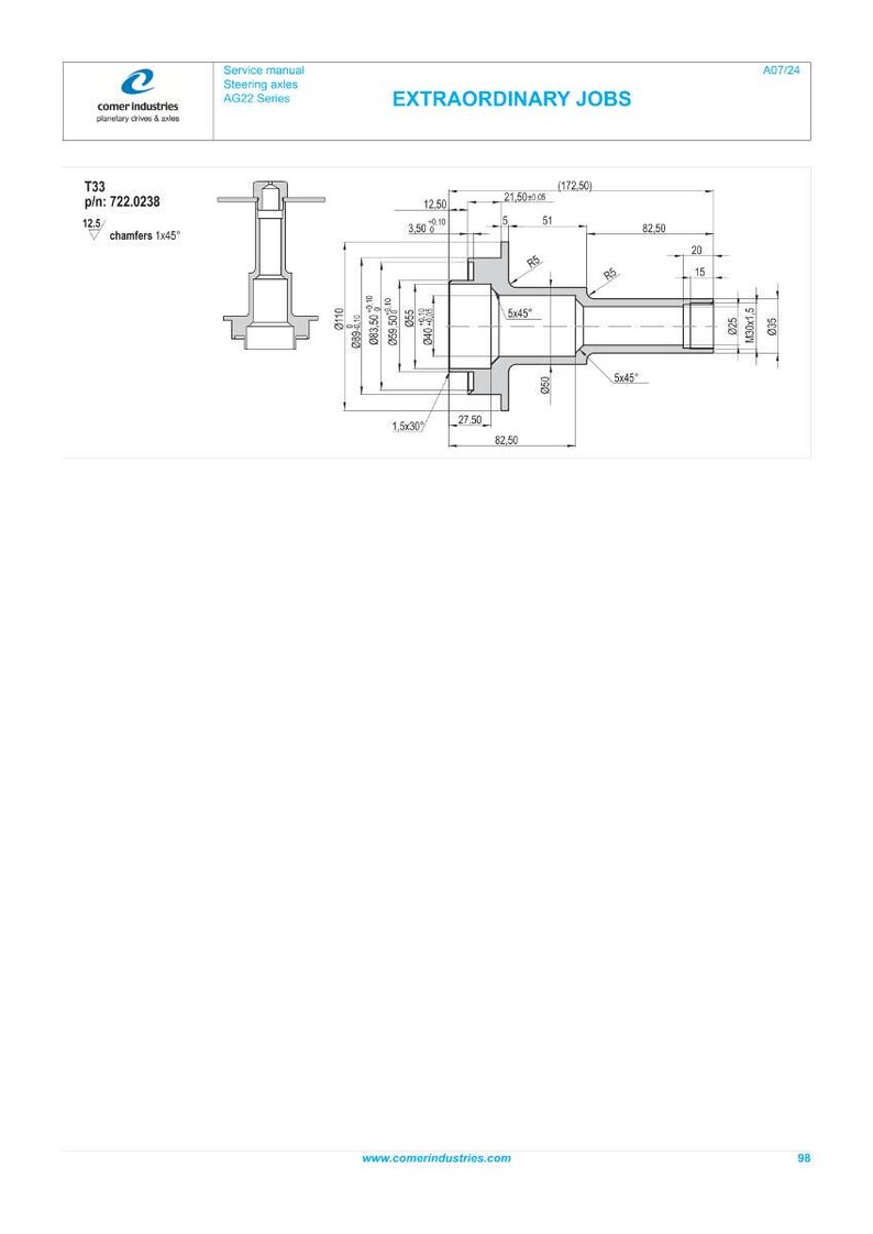 Comer Ag22 ctis, manuel d'atelier pour essieux PDF | Service de réparation | Téléchargement instantané image 11